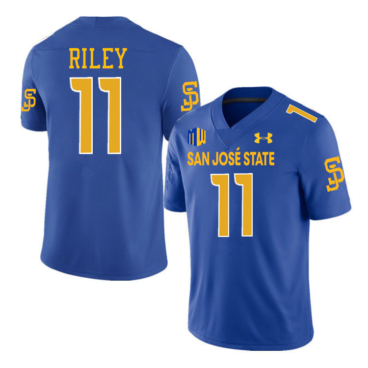 #11 Malachi Riley SJSU Jersey,San Jose State Spartans Football Jersey College Uniforms-Royal